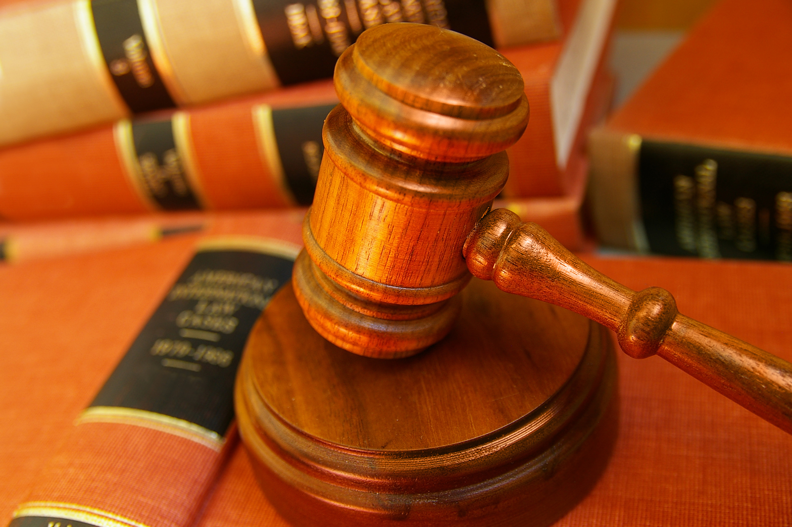 Image of a gavel and law books