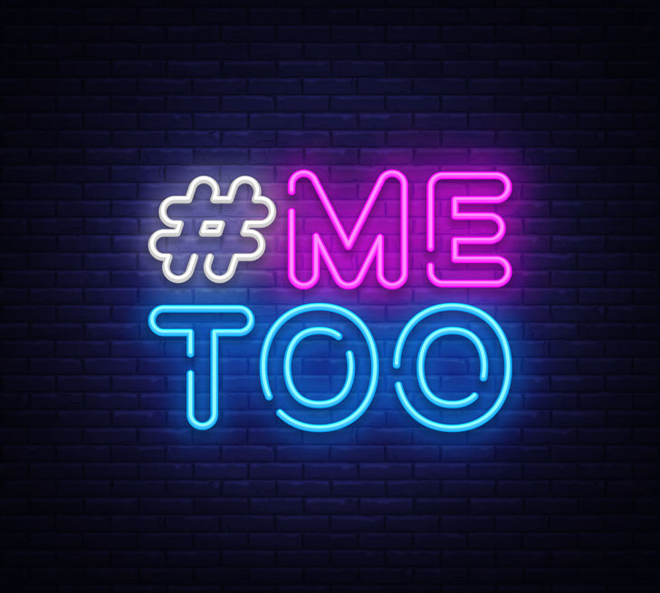 Picture of a neon sign reading “MeToo”