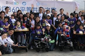 Group photo featuring students from Haven of Hope Sunnyside School and EOC volunteers