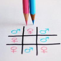 Picture with symbols on different gender