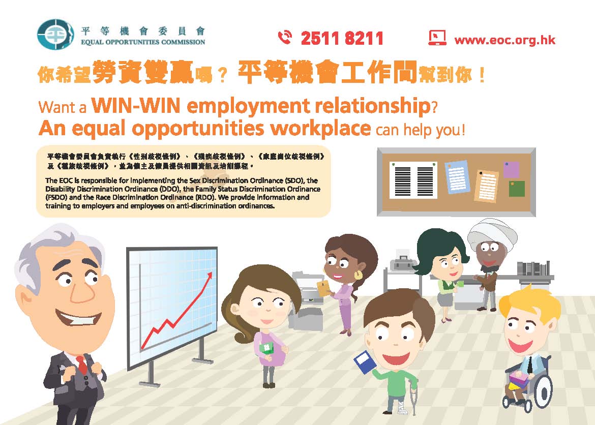 Poster on equal opportunities workplace