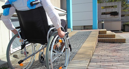 A person on a wheelchair