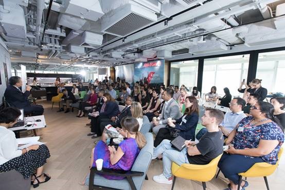 Chief guest, Mr. Andy CHAN, Under Secretary of CThe Hub on the 15th floor of the AXA offices in Wong Chuk Hang provided the perfect venue for the eventonstitutional and Mainland Affairs addressing the audience 